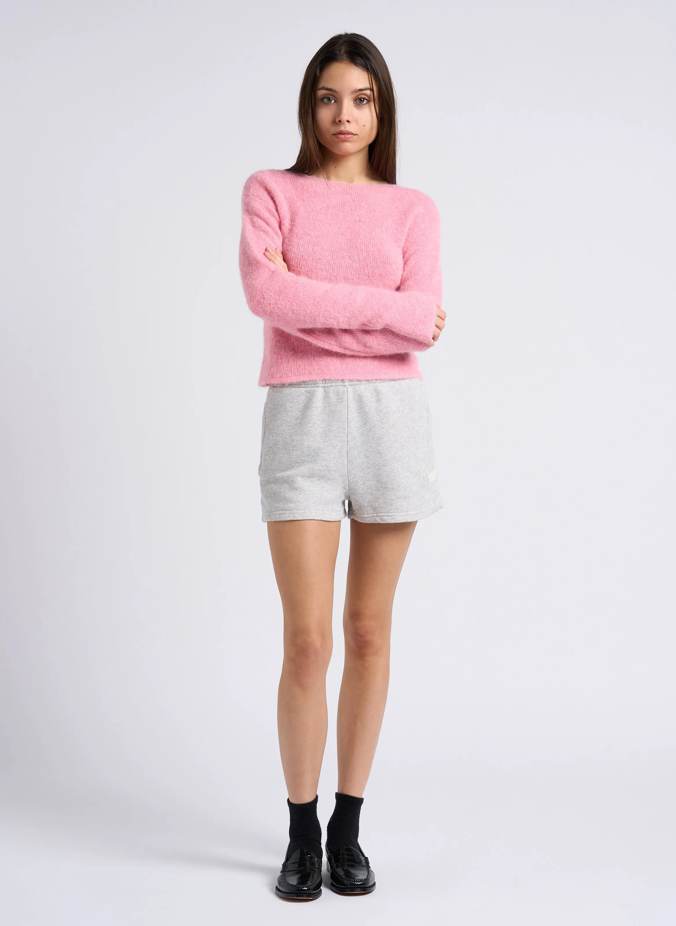  AMERICAN VINTAGE   EAST - Maglione sciancrato con collo a barchetta | Rosa